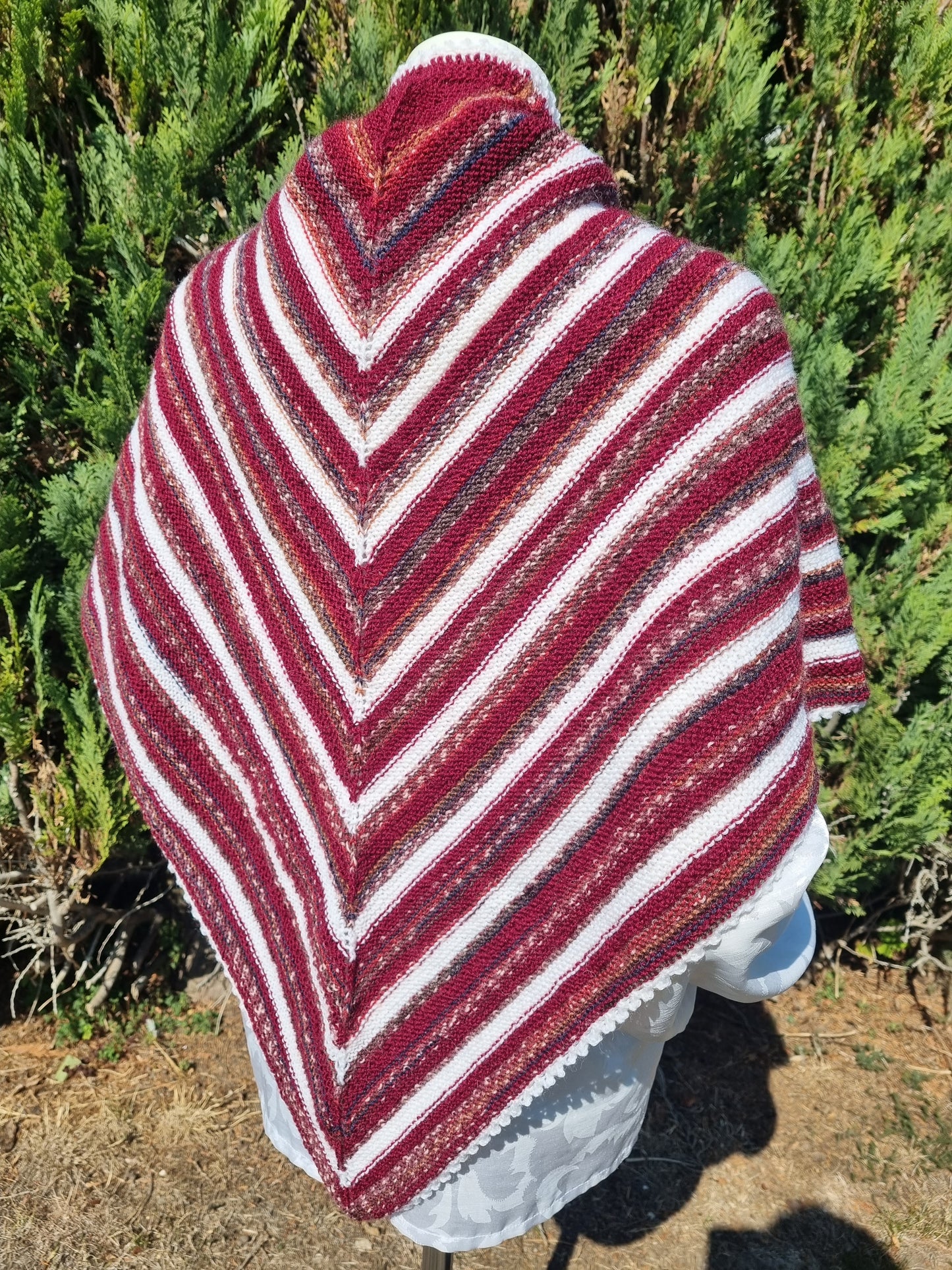 Dreieckstuch, handgestrickt