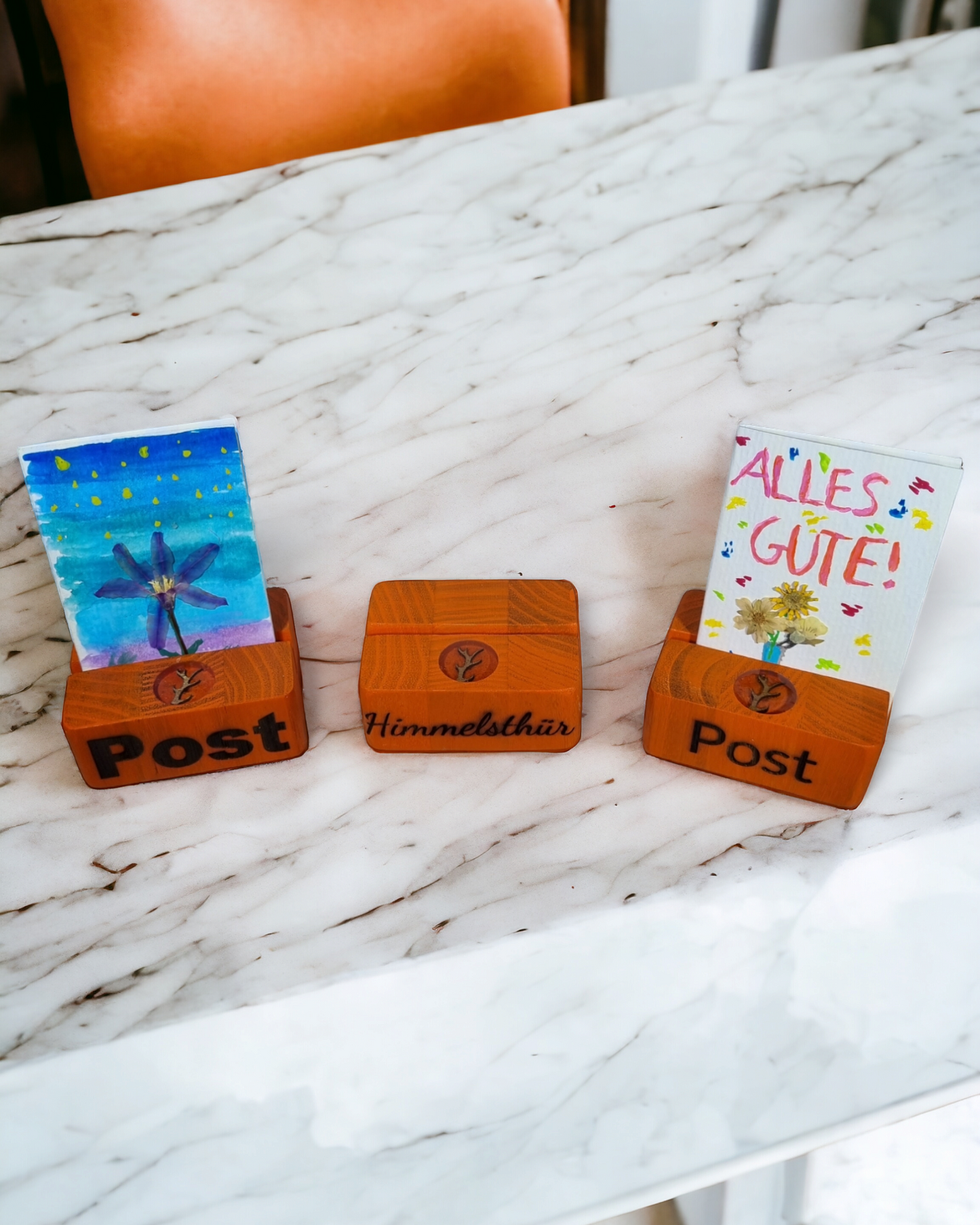 Mini-Kartenhalter, Robinien-Leimholz, Gastgeschenk, Hochzeit, Wunschgravur möglich, Himmelsthür-Sonderedition (versch. Varianten)