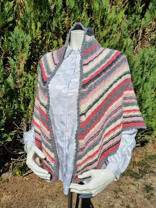 Dreieckstuch mit Alpaka, handgestrickt