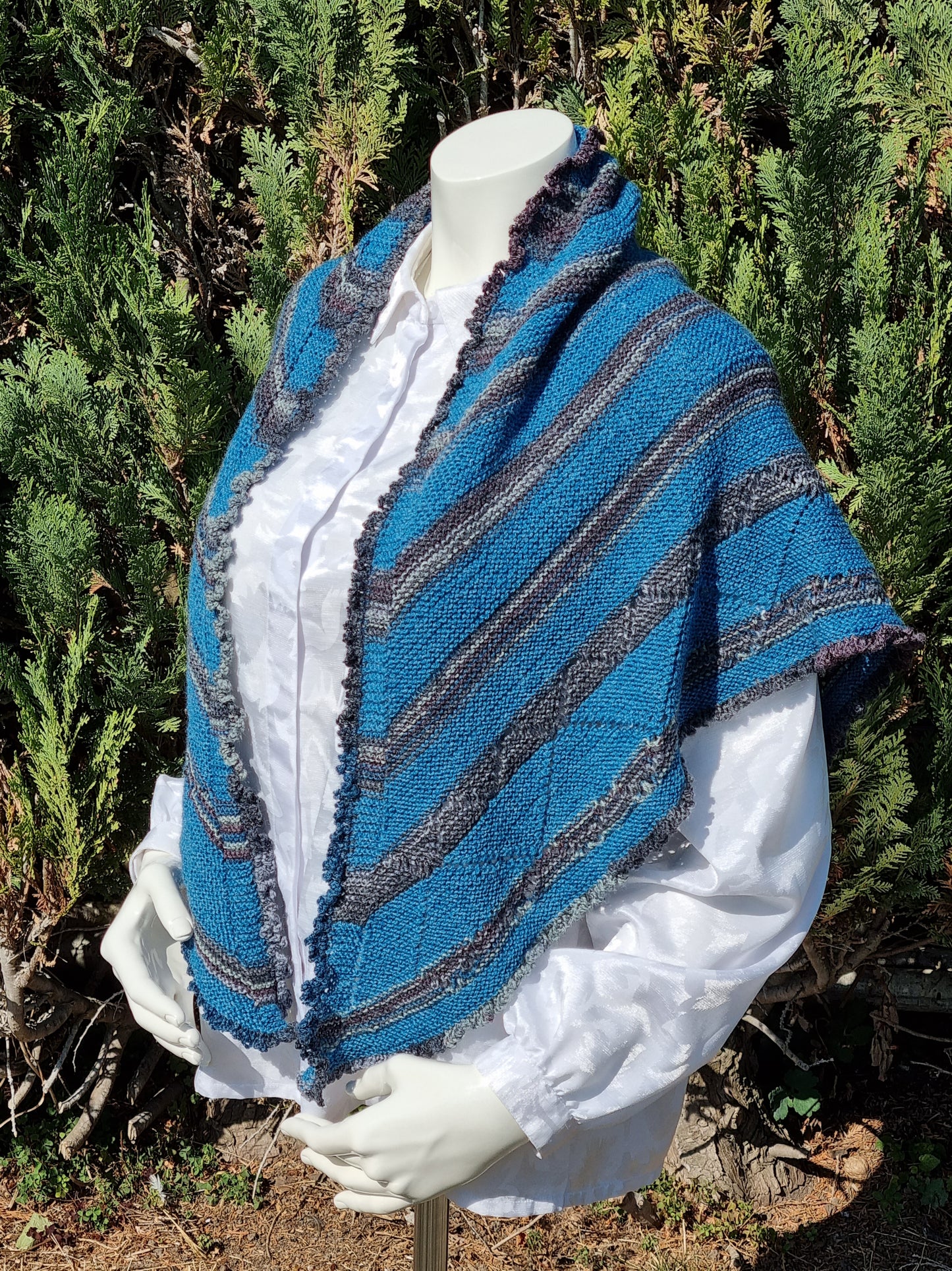 Dreieckstuch, handgestrickt