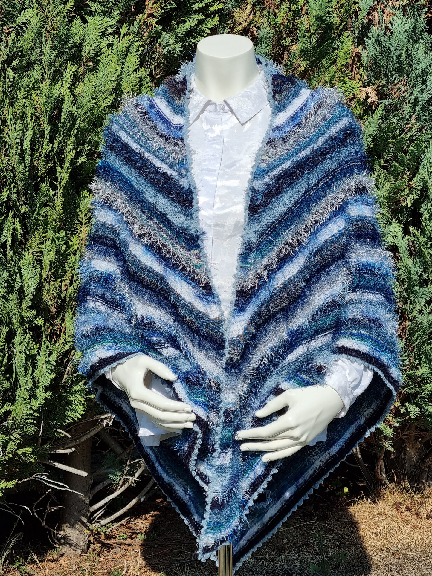 Dreieckstuch, handgestrickt