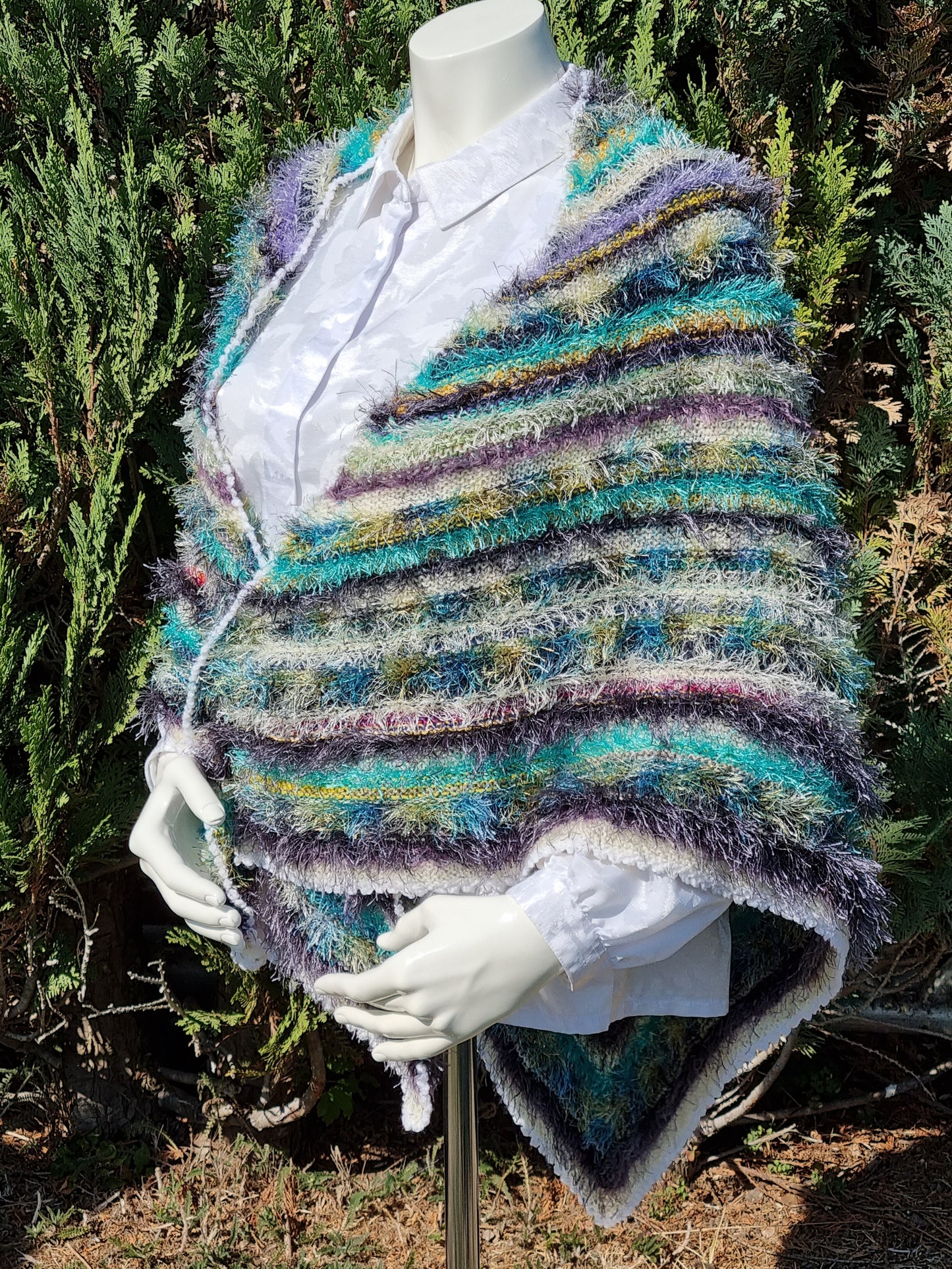 Dreieckstuch, handgestrickt