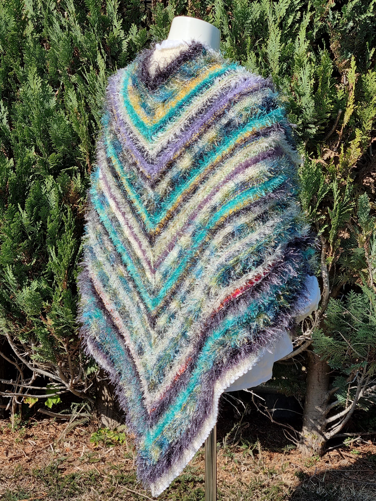 Dreieckstuch, handgestrickt