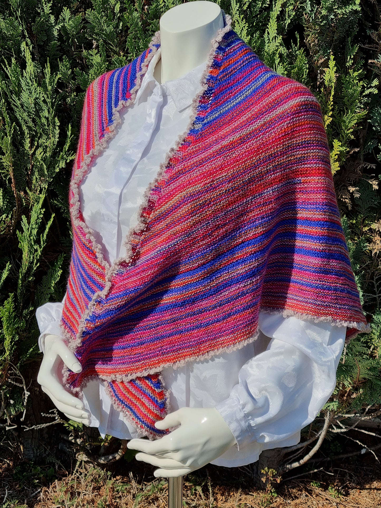 Dreieckstuch, handgestrickt