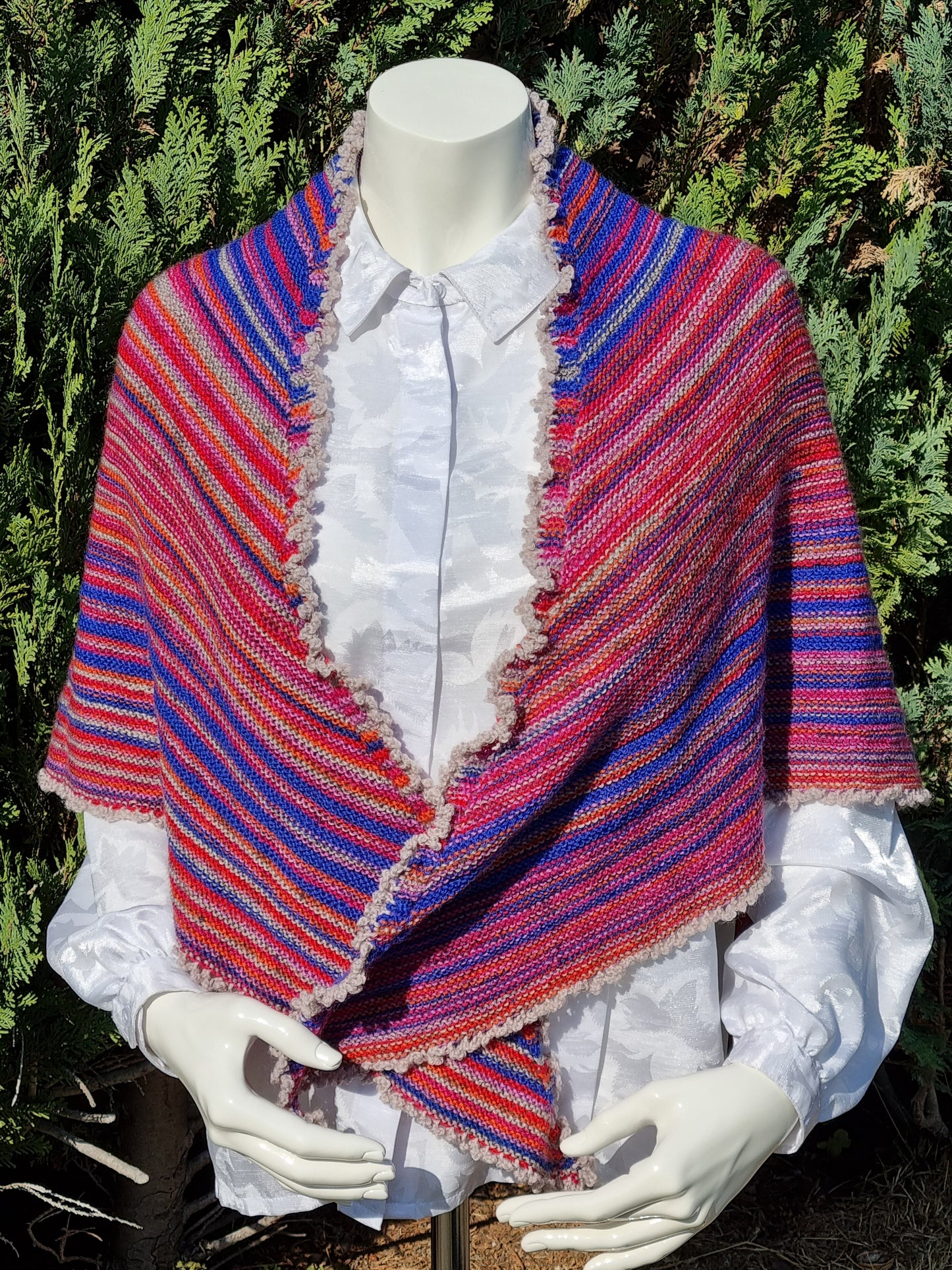 Dreieckstuch, handgestrickt