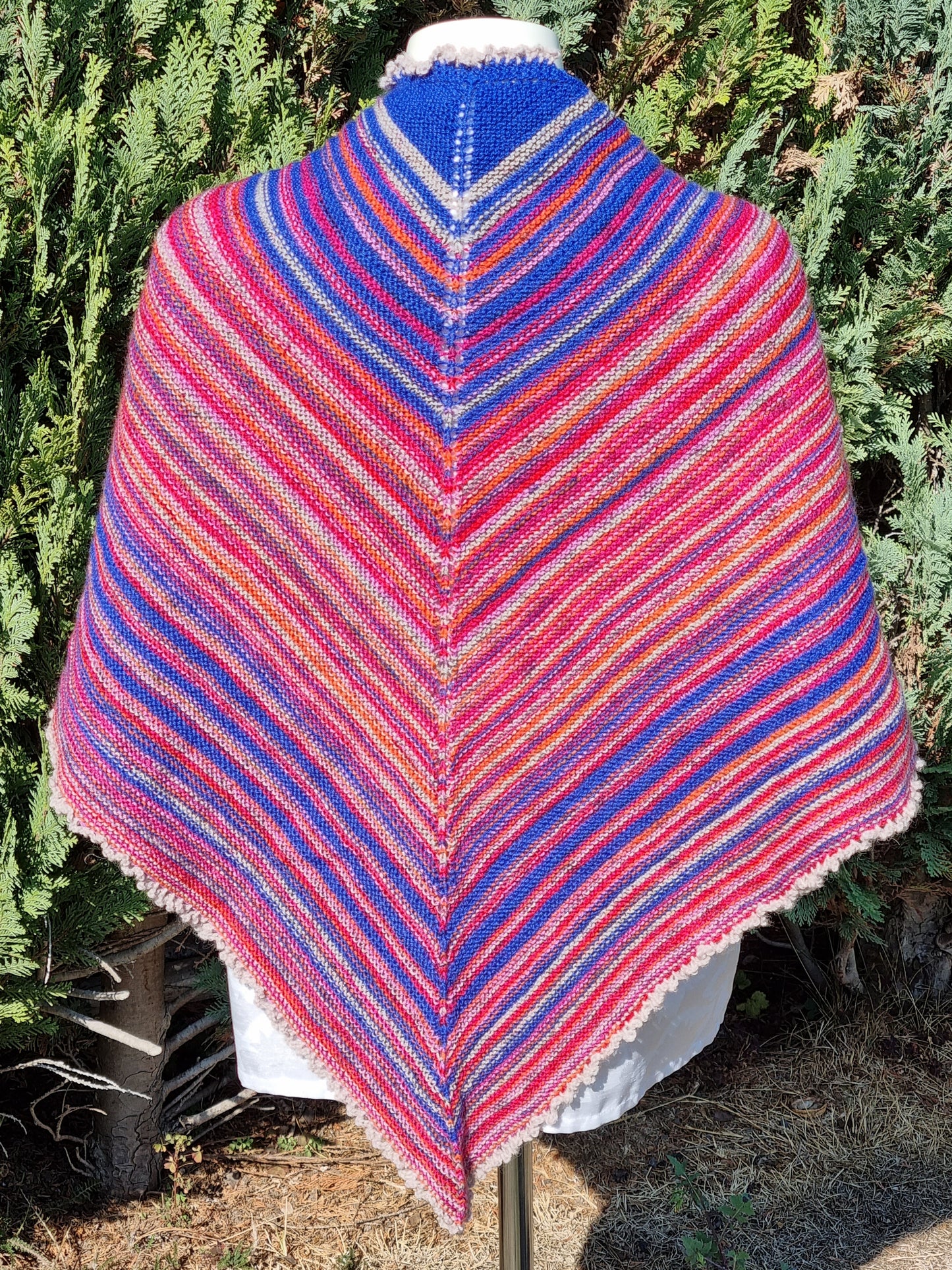 Dreieckstuch, handgestrickt